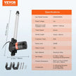 VEVOR Linear Actuator 12V, 12 Inch Heavy Duty 1320lbs/6000N Linear Actuator, 0.19