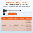 VEVOR Linear Actuator 12V, 14 Inch Heavy Duty 1320lbs/6000N Linear Actuator, 0.19