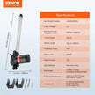 VEVOR Linear Actuator 12V, 16 Inch Heavy Duty 1320lbs /6000N Linear Actuator, 0.19