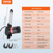 VEVOR Linear Actuator 12V, 6 Inch Heavy Duty 1320lbs/6000N Linear Actuator, 0.19