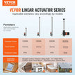 VEVOR Linear Actuator 12V, 8 Inch Heavy Duty 1320lbs/6000N Linear Actuator, 0.19