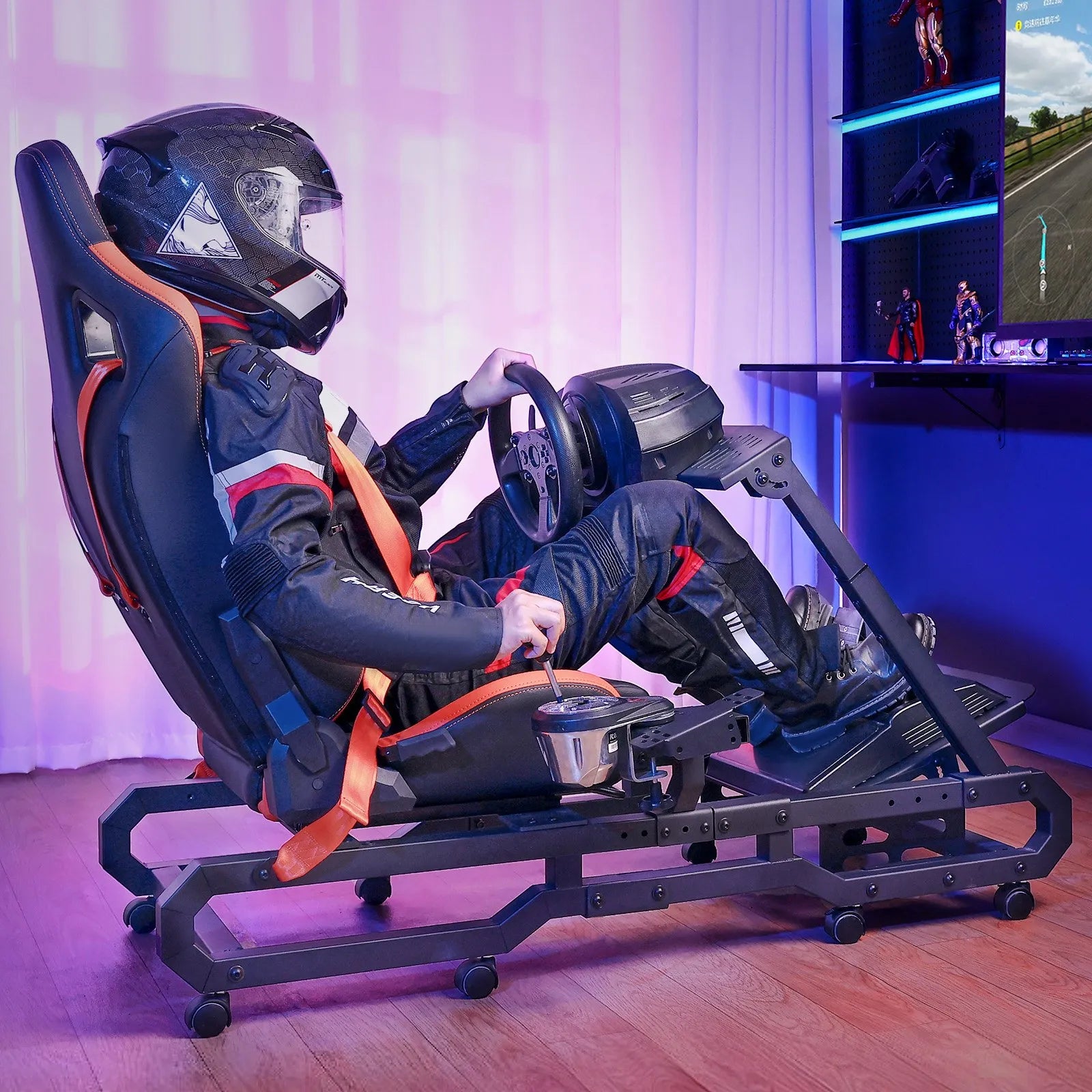 VEVOR Heavy Duty Racing Wheel Stand for Logitech G923/G920/G29 Max Load 330LBS