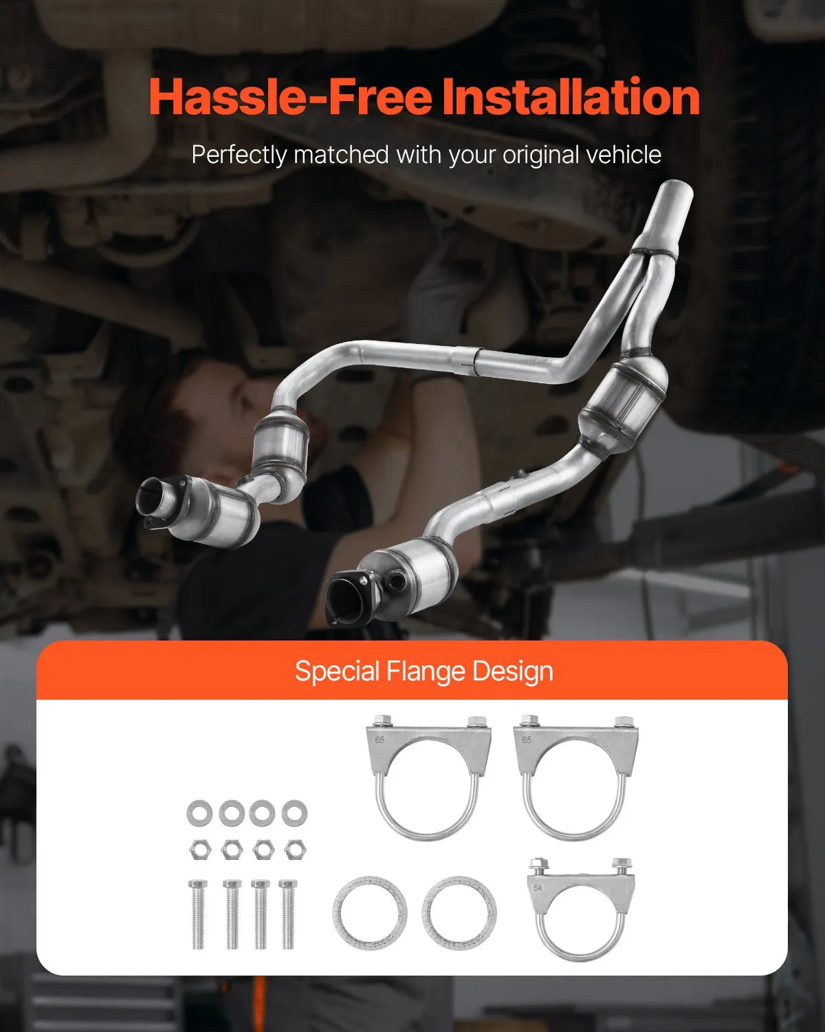 VEVOR Catalytic Converter Compatible with 2007-2009 Jeep Wrangler V6 Front Right