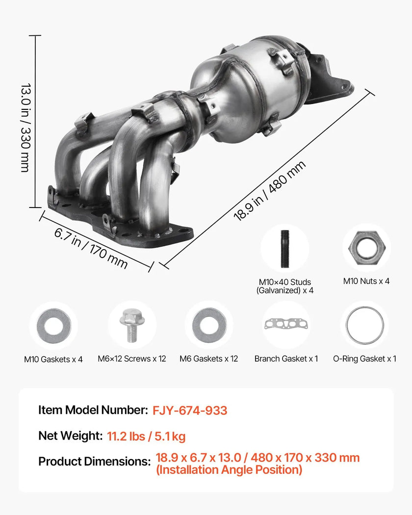 VEVOR Catalytic Converter Compatible with Nissan Altima 2007-2013 2.5L Front