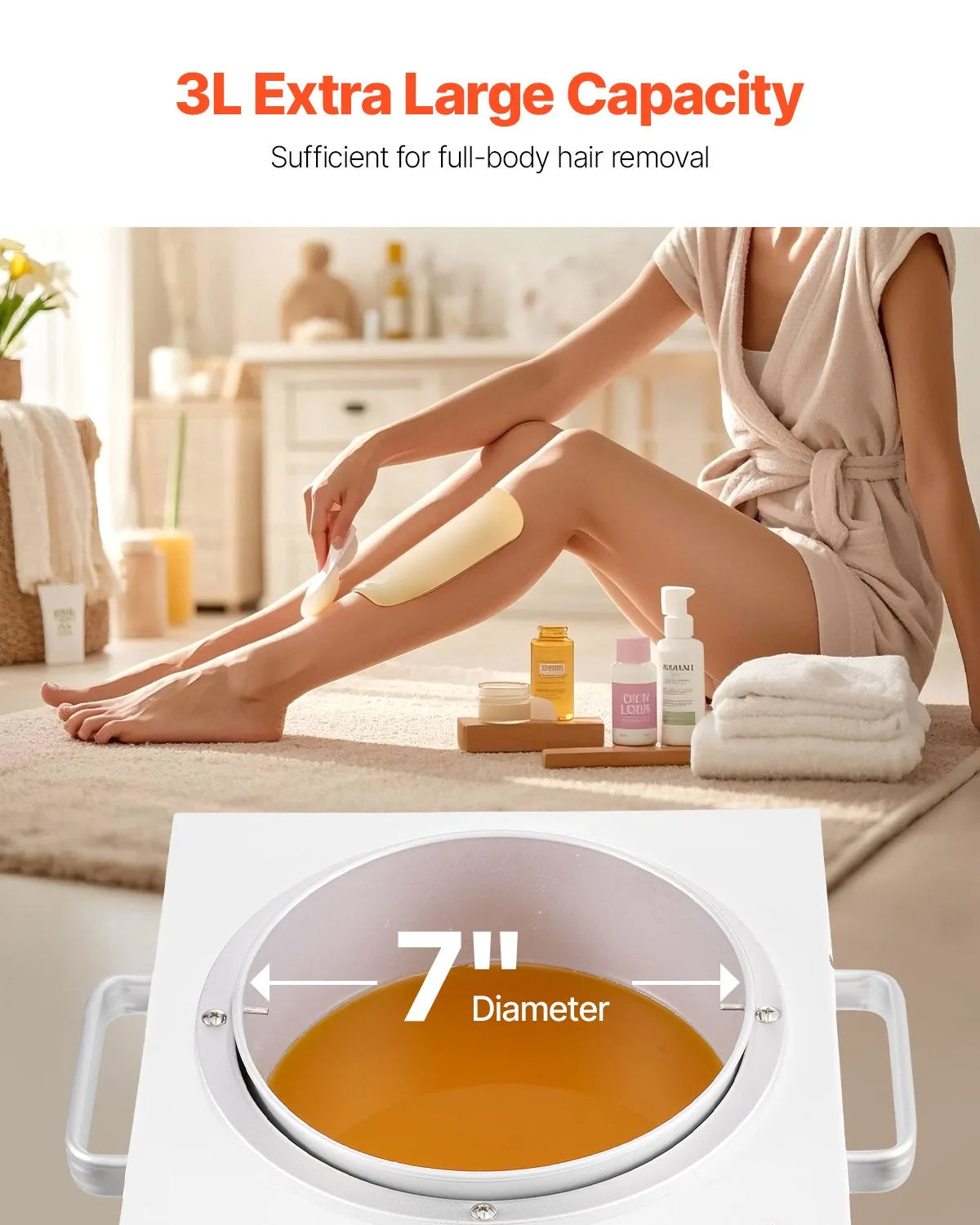 VEVOR Single Pot Wax Warmer 3000ML 300W Professional Wax Warmer for Hair Removal