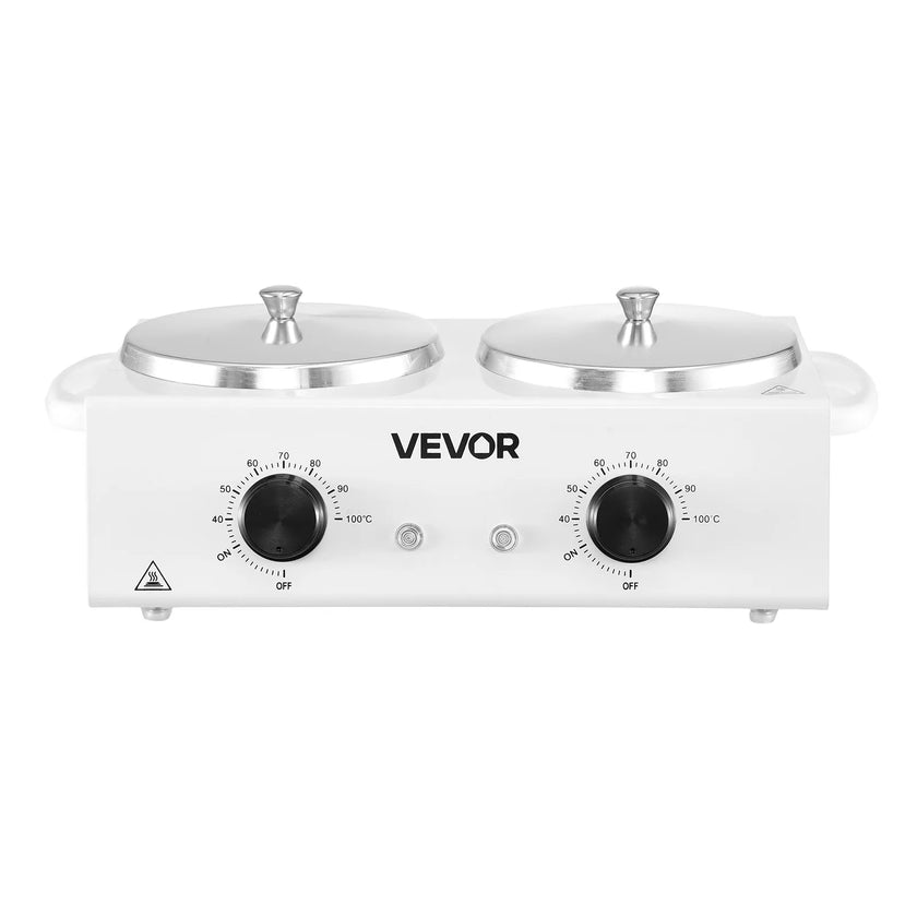 VEVOR Double Wax Warmer 1200ML Professional Dual Wax Heater Pot for Hair Removal