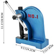 VEVOR Manual Arbor Press 1 Ton, Heavy Duty Arbor Press with 4-5/8 Inch Maximum Height, Manual Desktop Arbor Press Cast Iron Material, for Riveting Punching Holes