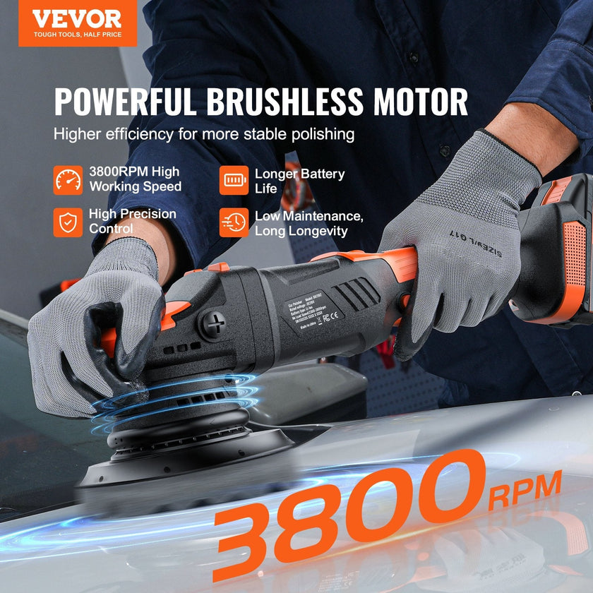 VEVOR 20V Cordless Buffer Polisher 6