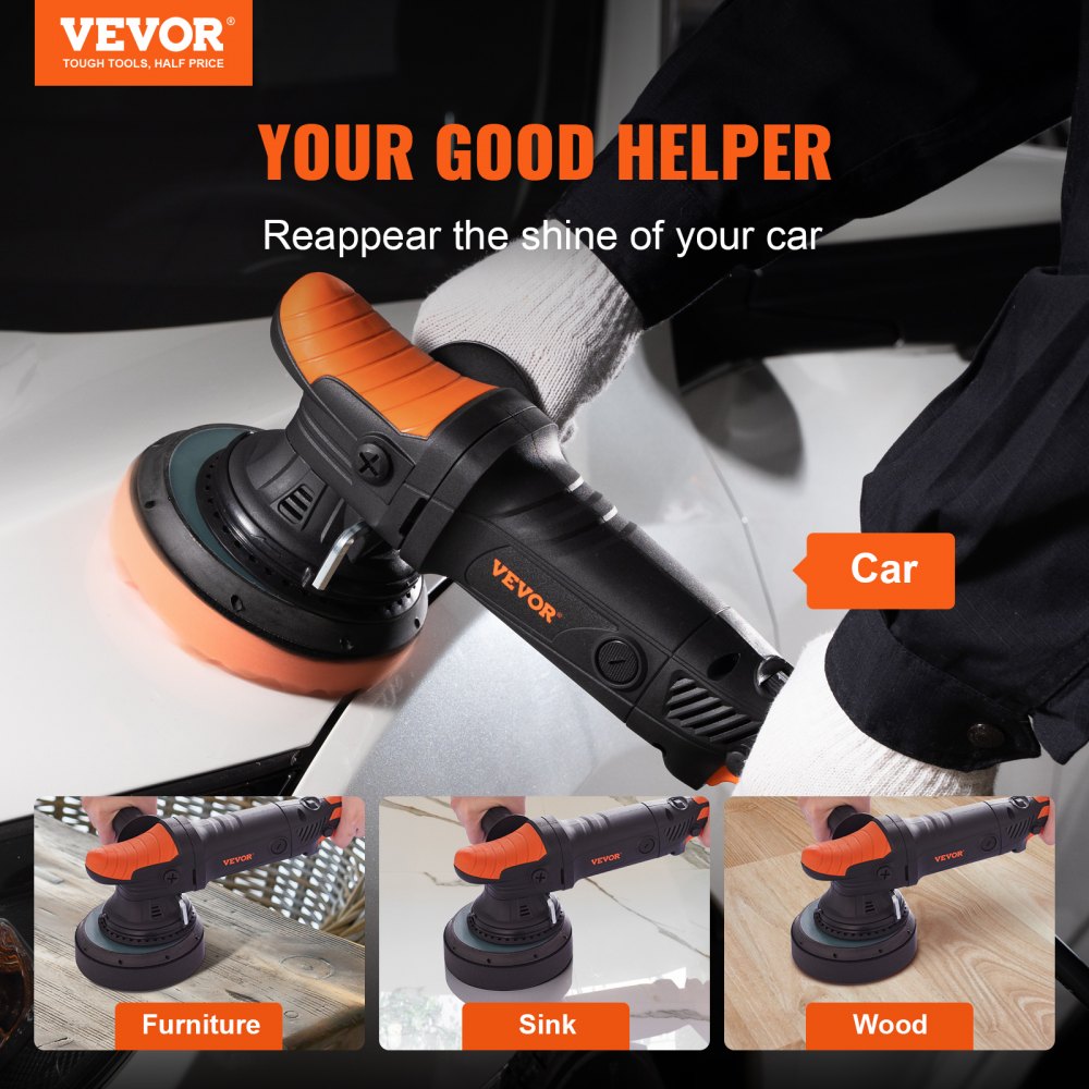 VEVOR Car Polisher Buffer Sander Waxer Kit 6 Variable speed 6