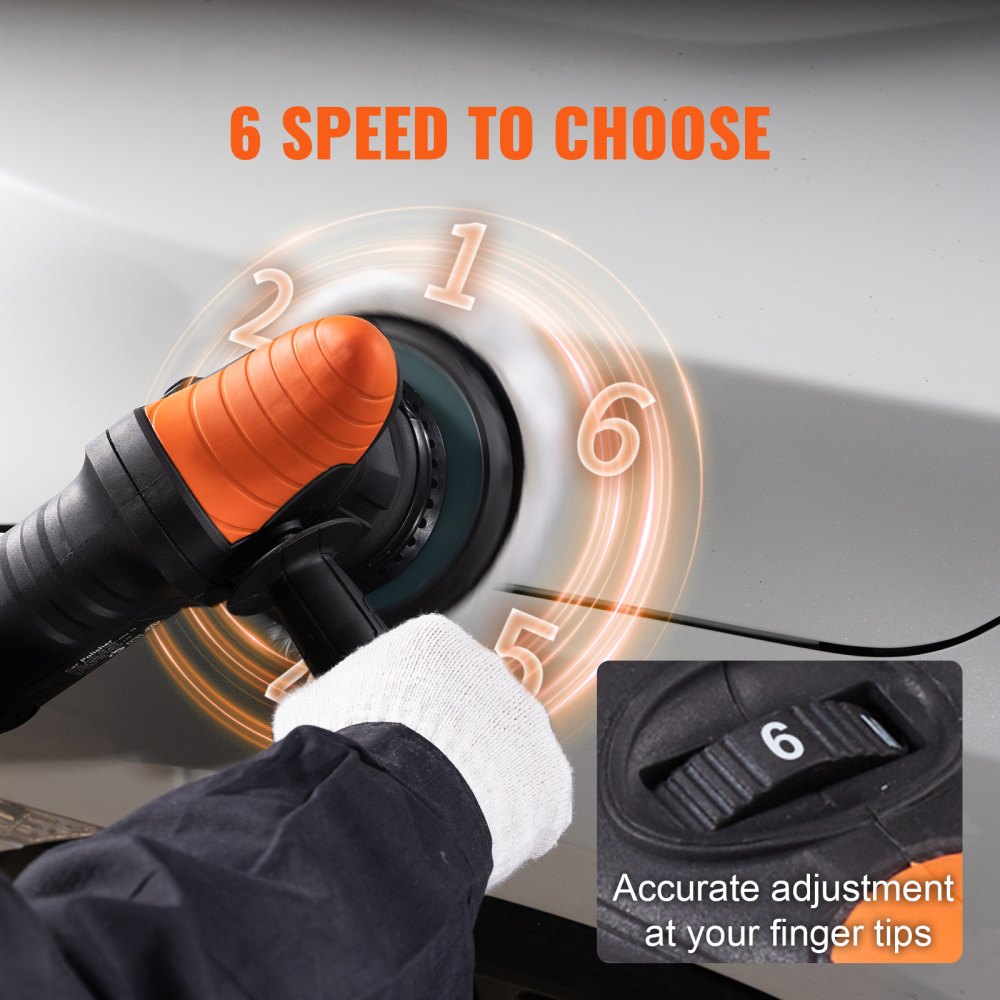 VEVOR Car Polisher Buffer Sander Waxer Kit 6 Variable speed 6