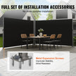 VEVOR Retractable Patio Screen 63inch In Height Retractable Screen 236inch In Length Office Dividers Partition Wall Outdoor Retractable Gate Retractable Fence Outdoor Screens For Patio Privacy