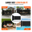 VEVOR Retractable Patio Screen 63inch In Height Retractable Screen 236inch In Length Office Dividers Partition Wall Outdoor Retractable Gate Retractable Fence Outdoor Screens For Patio Privacy