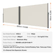 Retractable Side Awning Patio Screen Retractable Fence 63x236inch Privacy Screen