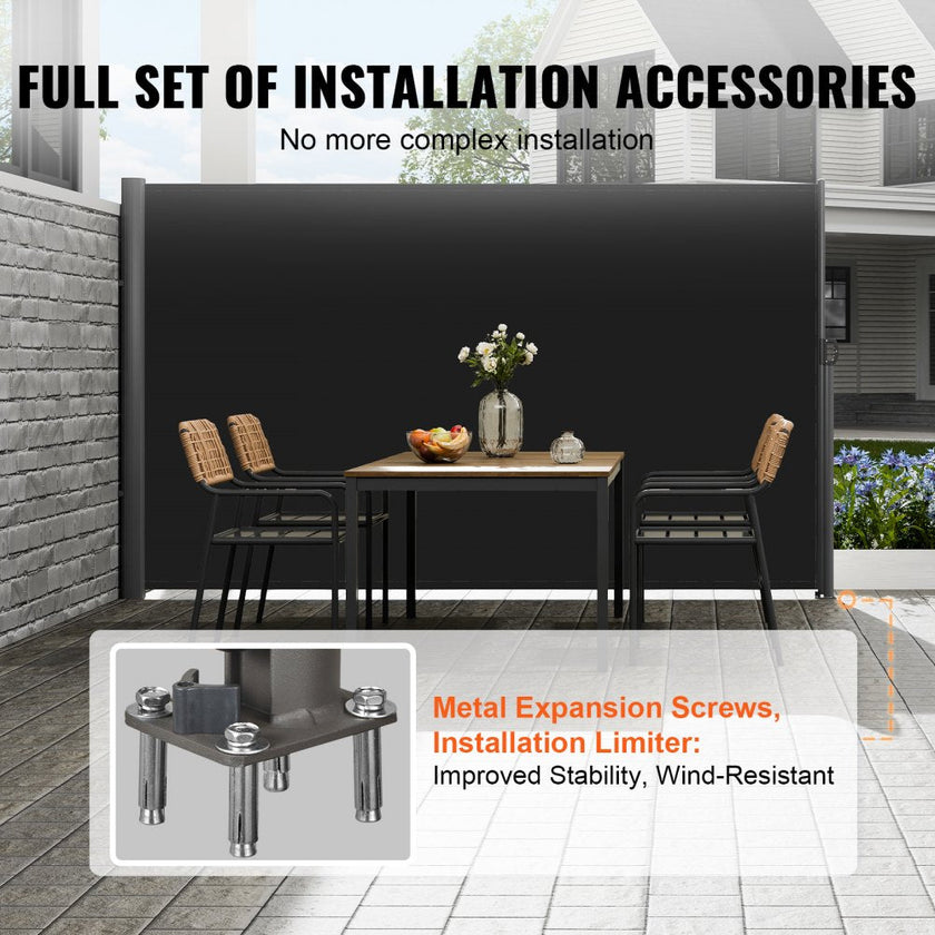 VEVOR Retractable Side Awning, 118