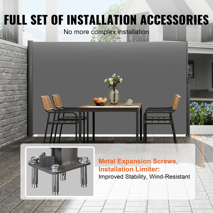 VEVOR Retractable Side Awning 118
