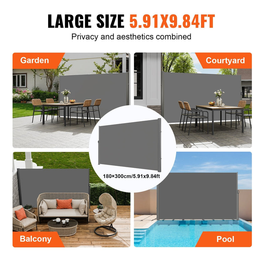 VEVOR Retractable Side Awning 118