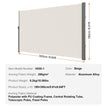 Retractable Side Awning Patio Screen Retractable Fence 71x118inch Privacy Screen