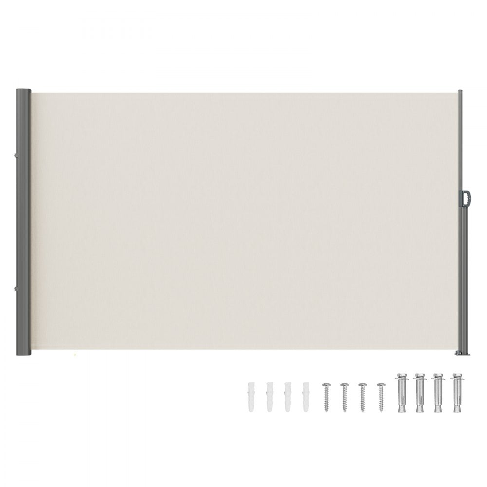 Retractable Side Awning Patio Screen Retractable Fence 71x118inch Privacy Screen