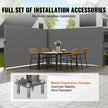 Retractable Side Awning Patio Screen Retractable Fence 71x236inch Privacy Screen