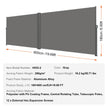 Retractable Side Awning Patio Screen Retractable Fence 71x236inch Privacy Screen