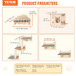 VEVOR Wall Mounted Cat Shelves Tree with Jumping Boards Nest Furniture Set of 5