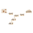 VEVOR Wall Mounted Cat Shelves Tree with Jumping Boards Nest Furniture Set of 5