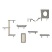 VEVOR Wall Mounted Cat Shelves Tree with Jump Boards Hammock Sofa Grip Set of 6