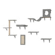 VEVOR Wall Mounted Cat Shelves Tree with Jump Boards Hammock Sofa Grip Set of 6