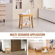 VEVOR Bamboo Shower Bench 19.1 x 11.3 x 18.3 in Shower Stool Chair for Bathroom