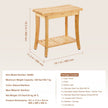 VEVOR Bamboo Shower Bench 19.1 x 11.3 x 18.3 in Shower Stool Chair for Bathroom