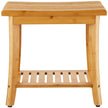 VEVOR Bamboo Shower Bench 19.1 x 11.3 x 18.3 in Shower Stool Chair for Bathroom