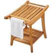VEVOR Teak Shower Bench 22 x 14.4 x 18.5 in Wood Shower Stool Chair for Bathroom