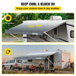 VEVOR RV Awning Replacement Fabric 17 FT, Gray Fade RV Awning Replacement Fabric, 15oz Vinyl Material Replacement Awning, Sun Shade and Waterproof Camper Awning Replacement Fabric