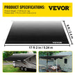 VEVOR RV Awning, Awning Replacement Fabric 18 FT, Charcoal Fade RV Awning Replacement, 15oz Vinyl Material Replacement Awning, Sun Shade and Waterproof Camper Awning Replacement Fabric