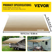 VEVOR RV Awning, Awning Replacement Fabric 19 FT, Brown Fade RV Awning Replacement, 15oz Vinyl Material Replacement Awning, Sun Shade and Waterproof Camper Awning Replacement Fabric