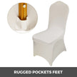 VEVOR Stretch Spandex Folding Chair Covers, Universal Fitted Chair Cover, Removable Washable Protective Slipcovers, for Wedding, Holiday, Banquet, Party, Celebration, Dining (100PCS Ivory White)