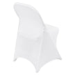 VEVOR White Stretch Spandex Chair Covers - 12 PCS, Folding Kitchen Chairs Cover, Universal Washable Slipcovers Protector, Removable Chair Seat Covers, for Wedding Party Dining Room Banquet Event