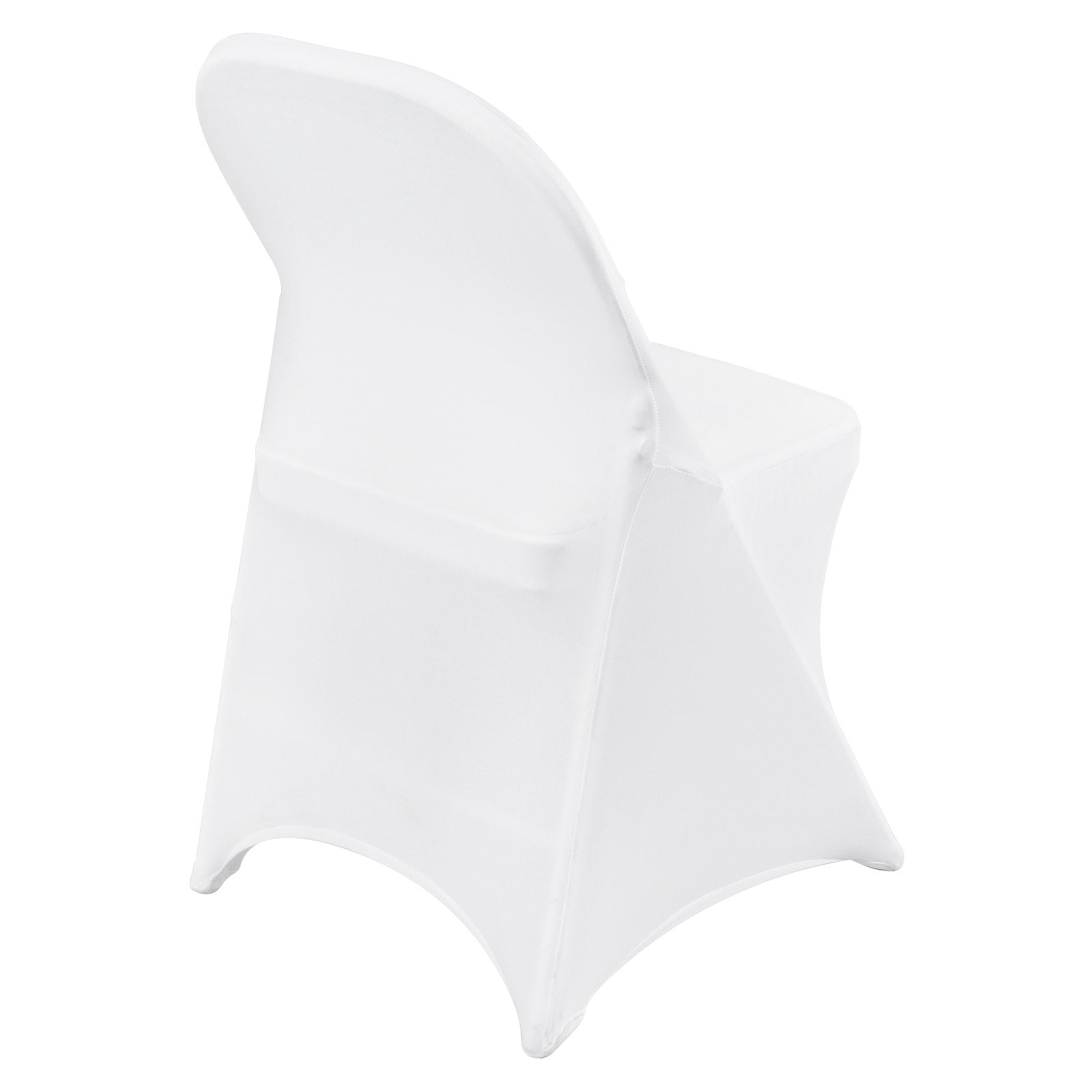 VEVOR White Stretch Spandex Chair Covers - 30 PCS, Folding Kitchen Chairs Cover, Universal Washable Slipcovers Protector, Removable Chair Seat Covers, for Wedding Party Dining Room Banquet Event