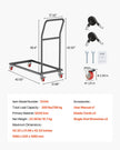 VEVOR Folding Chair Rack Cart for 25 Chairs of 300 LBS L-shape Vertical