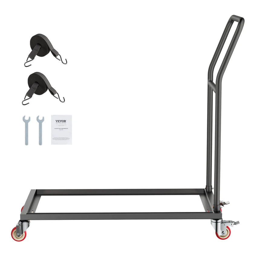 VEVOR Folding Chair Rack Cart for 25 Chairs of 300 LBS L-shape Vertical