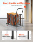 VEVOR Folding Chair Rack Cart for 25 Chairs of 300 LBS L-shape Horizontal
