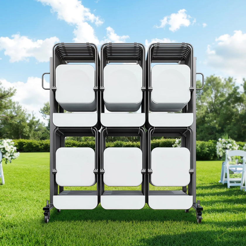 VEVOR Folding Chair Rack Cart for 84 Chairs/ 12 Tables+42 Chairs of 800 LBS