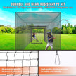 VEVOR Baseball Batting Netting, Professional Softball Baseball Batting Hitting Training Net, Practice Portable Pitching Cage Net with Door & Carry Bag, Heavy Duty Enclosed PE Netting, 35FT (NET ONLY)