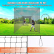 VEVOR Baseball Batting Netting, Professional Softball Baseball Batting Hitting Training Net, Practice Portable Pitching Cage Net with Door & Carry Bag, Heavy Duty Enclosed PE Netting, 55FT (NET ONLY)