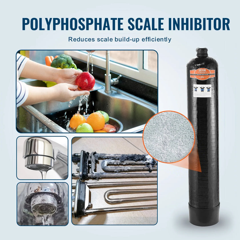 VEVOR Whole House Salt Free Descaler Water Descaler System for 5-8 Person Family