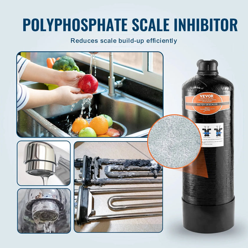 VEVOR Whole House Salt Free Descaler Water Descaler System for 2-3 Person Family
