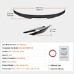 VEVOR GT Wing Car Spoiler, 48.4 inch Spoiler, Compatible with 2012-2018 BMW F30, High Strength ABS Material, Baking Paint, Car Rear Spoiler Wing, Racing Spoilers for Cars, Glossy Black