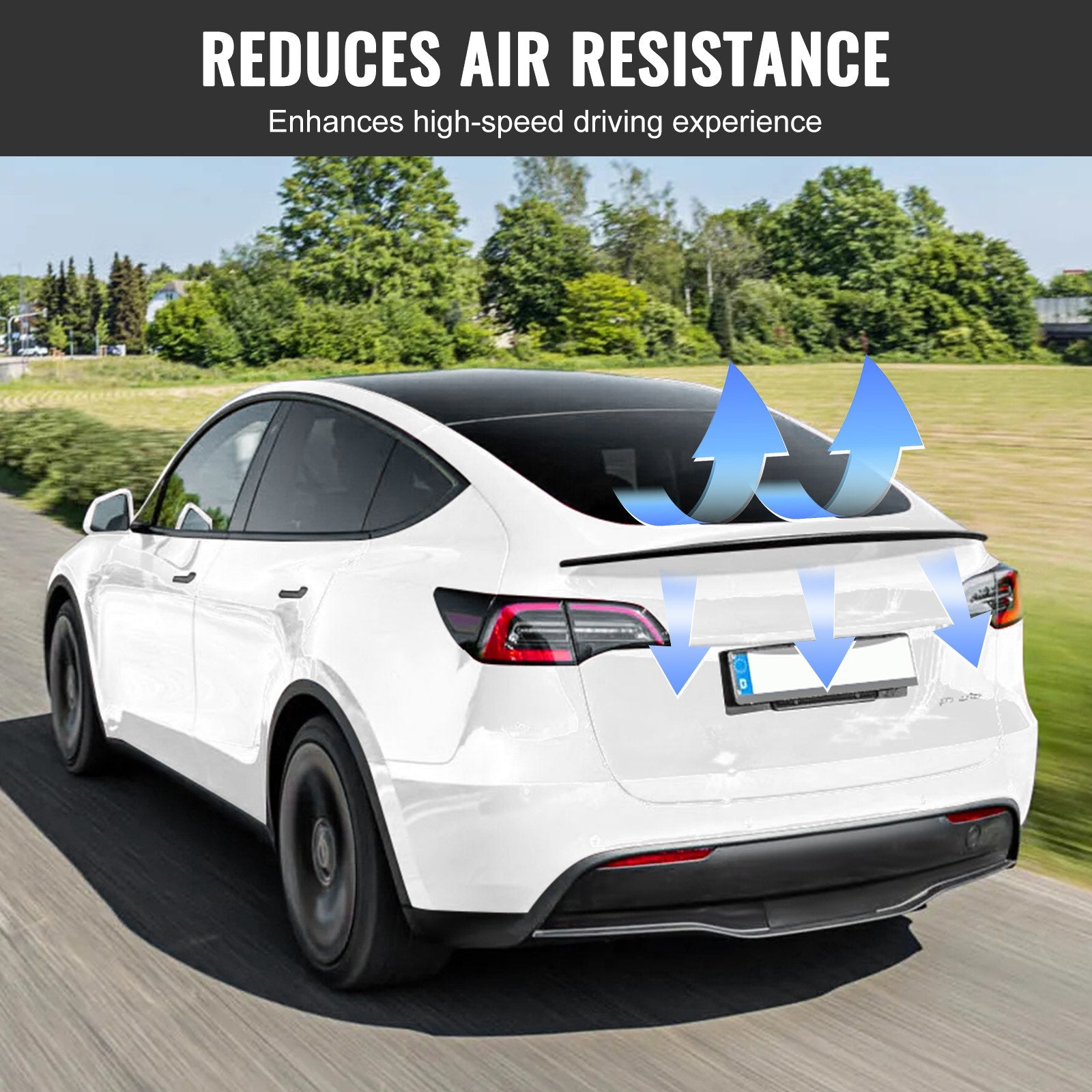 VEVOR Rear Spoiler 47.2'' GT Style Trunk Wing Compatible with Tesla Model Y