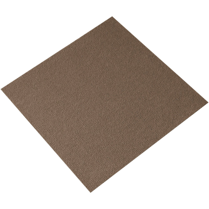 VEVOR Carpet Tiles Peel and Stick, 18” x 18” Squares Self Adhesive Carpet Floor Tile, Soft Padded Carpet Tiles, Easy Install DIY for Bedroom Living Room Indoor Outdoor (10 Tiles, Dark Brown)