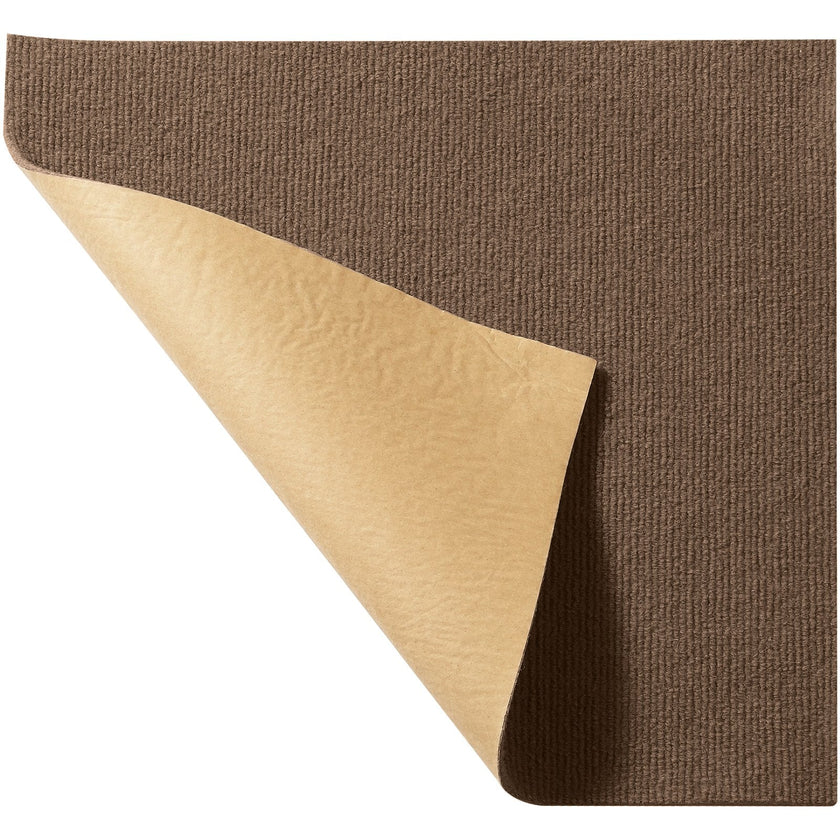 VEVOR Carpet Tiles Peel and Stick, 18” x 18” Squares Self Adhesive Carpet Floor Tile, Soft Padded Carpet Tiles, Easy Install DIY for Bedroom Living Room Indoor Outdoor (10 Tiles, Dark Brown)